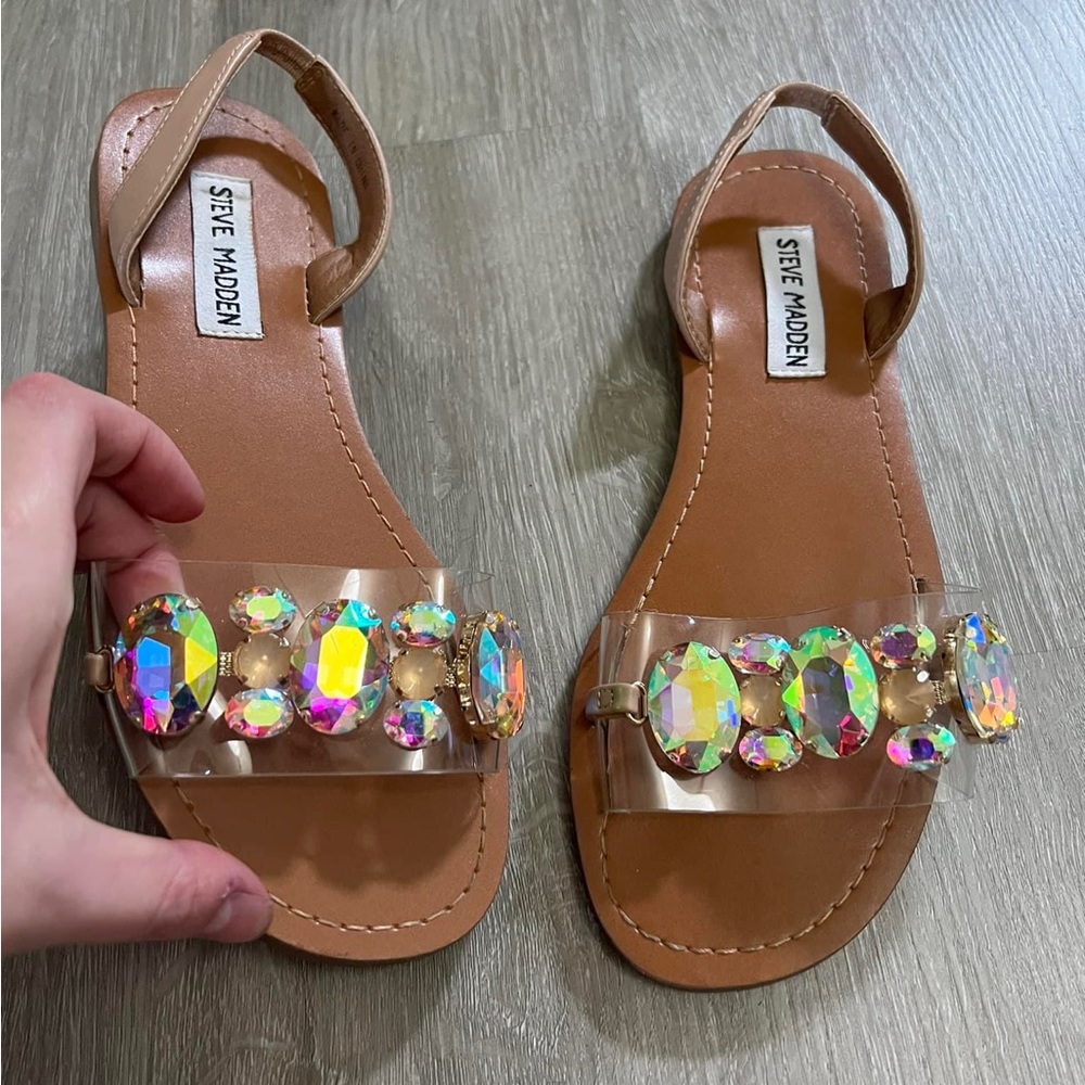 Steve madden bling crystal sandals